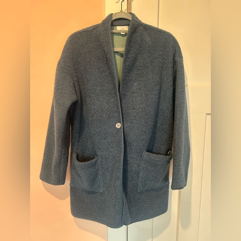 J. Jill Pure Jill navy boucle jacket with button size small